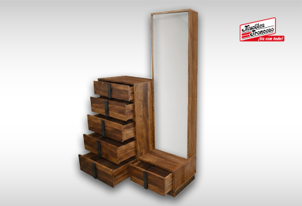 CÓMODA CON LUNA OLMO ROBLE