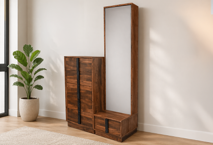 CÓMODA CON LUNA OLMO ROBLE