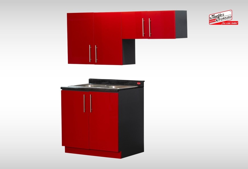 COCINA ELBA ROJO BRILLO 1.70 MTS