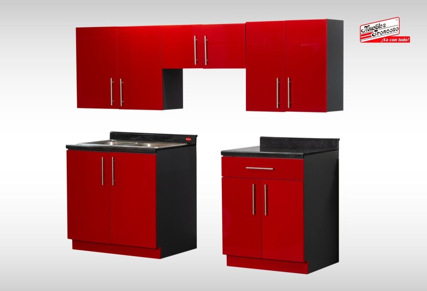 COCINA ELBA ROJO BRILLO 2.40 MTS