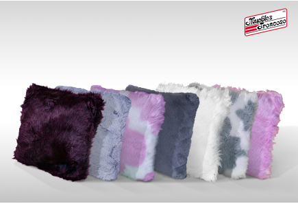 COJÍN DECORATIVO PELUCHE VARIOS COLORES