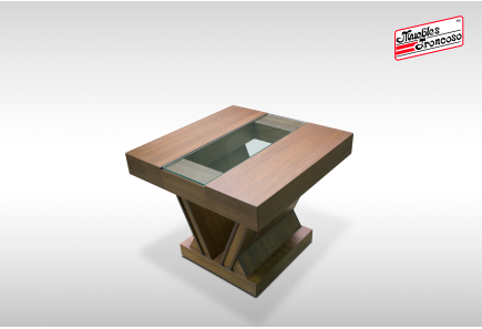 MESA LATERAL MÓNACO NOGAL