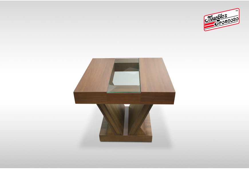 MESA LATERAL MÓNACO NOGAL