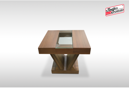 MESA LATERAL MÓNACO NOGAL