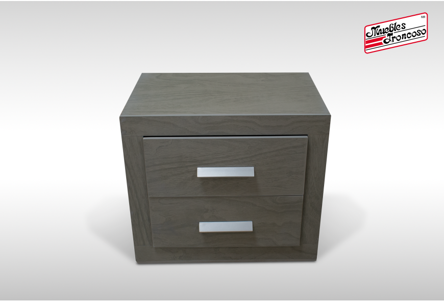 CABECERA, DOS BURÓS Y CÓMODA CON LUNA KIRA GRIS