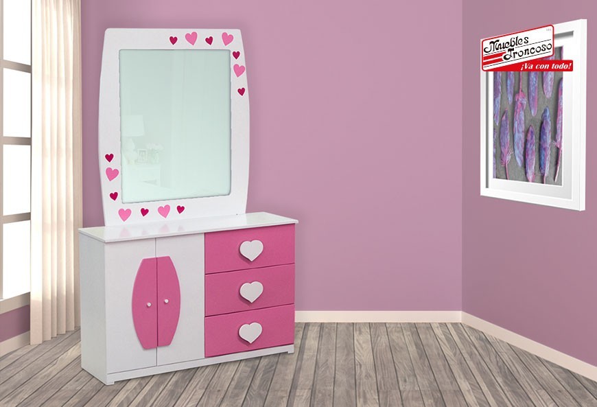 CÓMODA Y LUNA DUBAI CORAZONES