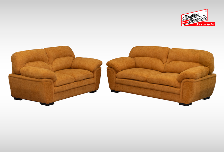 SALA ALASKA MANDARINA SOFÁ Y LOVE SEAT