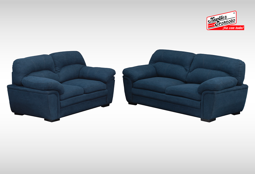 SOFÁ Y LOVE SEAT ALASKA AZUL MARINO
