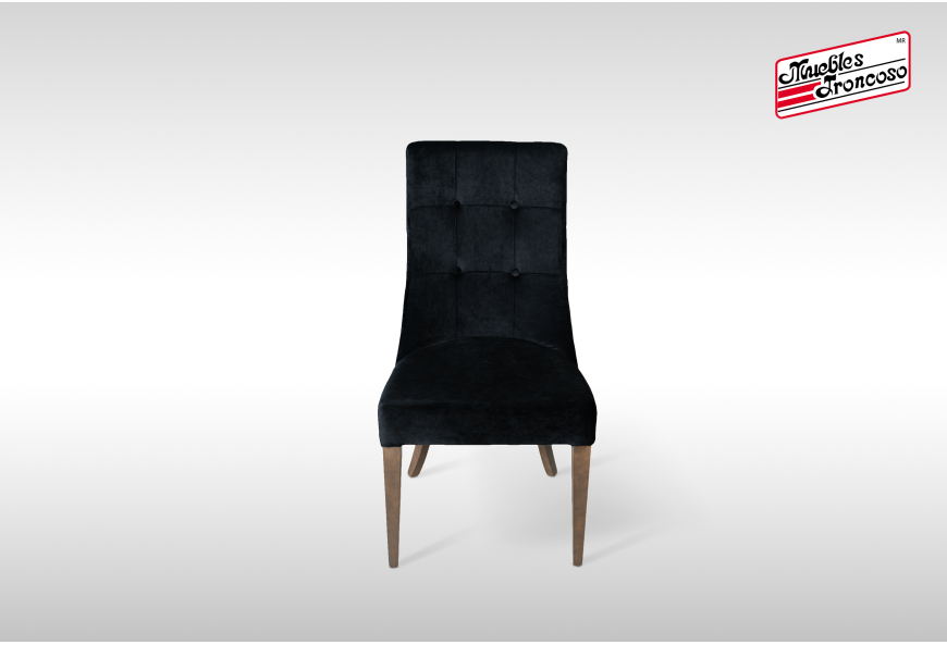 ANTECOMEDOR VERSALLES NOGAL 1.80 CON 6 SILLAS ESPARTA VENUS BLACK