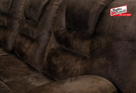 SALA TEXAS CHOCOLATE RECLINABLE LOVE SEAT Y SOFÁ