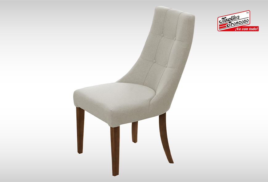 ANTECOMEDOR ENZO NOGAL CON 6 SILLAS ESPARTA MAGIT BEIGE