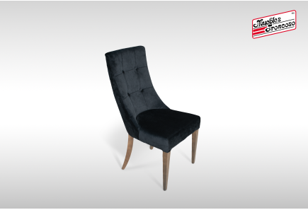 ANTECOMEDOR ENZO NOGAL CON 6  SILLAS ESPARTA VENUS BLACK