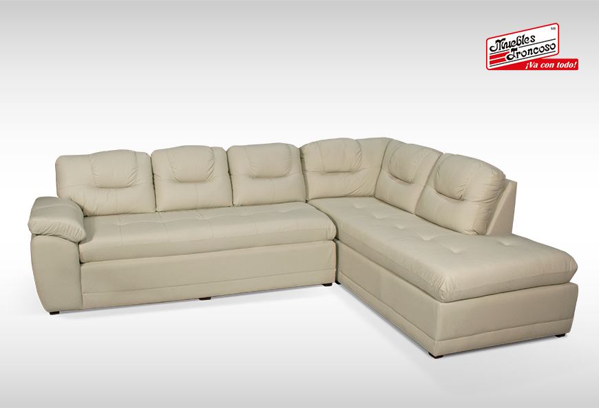 SALA VERONA PIEL MARFIL MODULAR