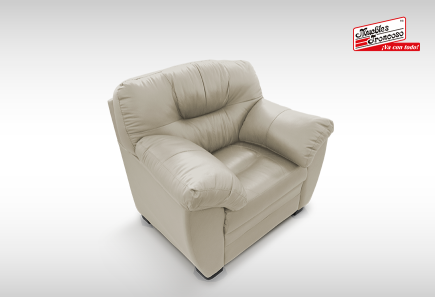 SILLÓN TOXCANA PIEL MARFIL