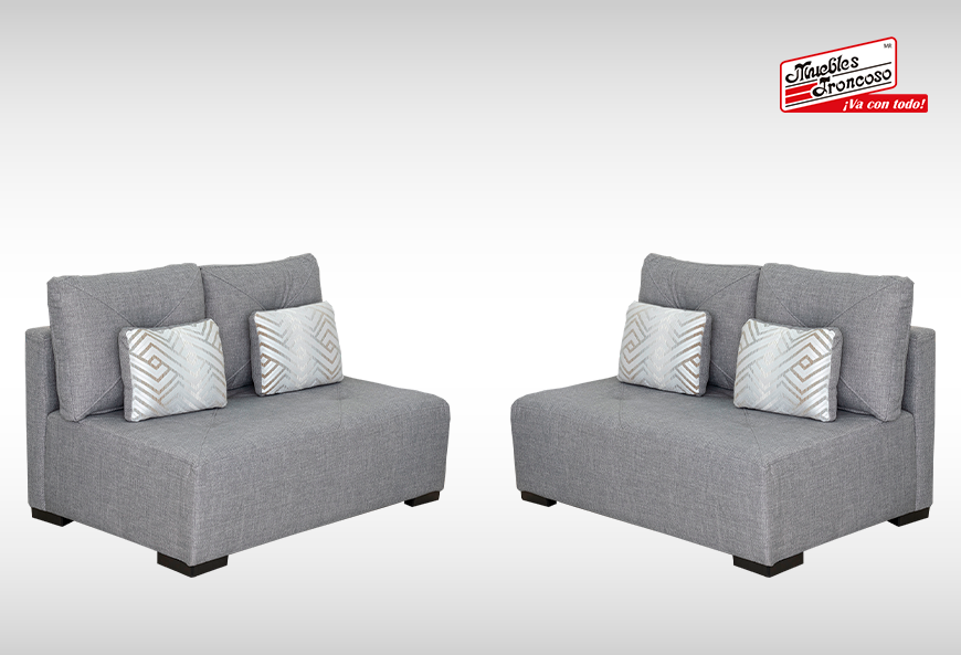 SALA LUNA ANZA GRIS LOVE SEAT (DOS)