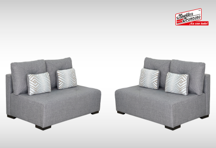SALA LUNA ANZA GRIS LOVE SEAT (DOS)