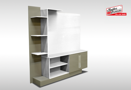 CENTRO DE ENTRETENIMIENTO 2473.0013 BLANCO CON GRIS