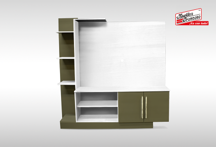 CENTRO DE ENTRETENIMIENTO 2473.0013 BLANCO CON GRIS