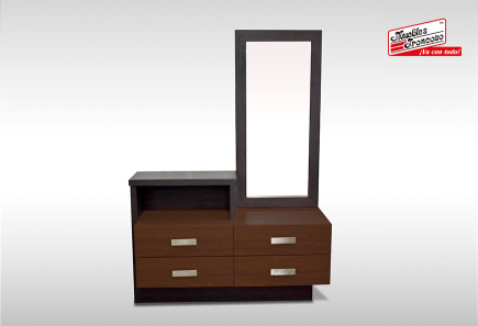 CÓMODA Y LUNA TEXAS NOGAL/CHOCO