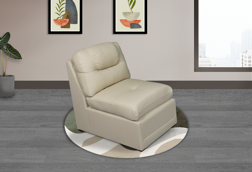 SILLÓN VERONA PIEL MARFIL