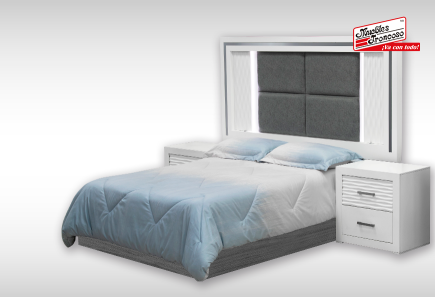 CABECERA Y DOS BURÓS LUSAIL BLANCA