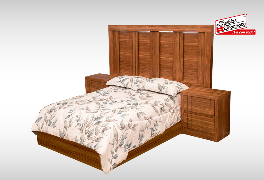 CABECERA Y DOS BURÓS  CLEMENZA WALNUT