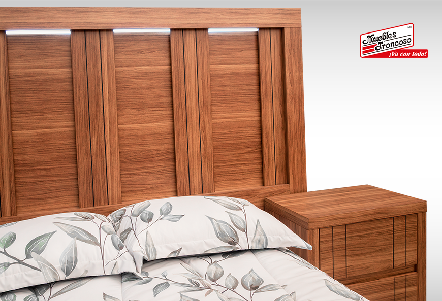 CABECERA Y DOS BURÓS  CLEMENZA WALNUT