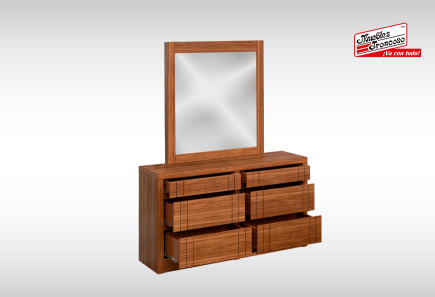 S03 CÓMODA CON LUNA  CLEMENZA WALNUT