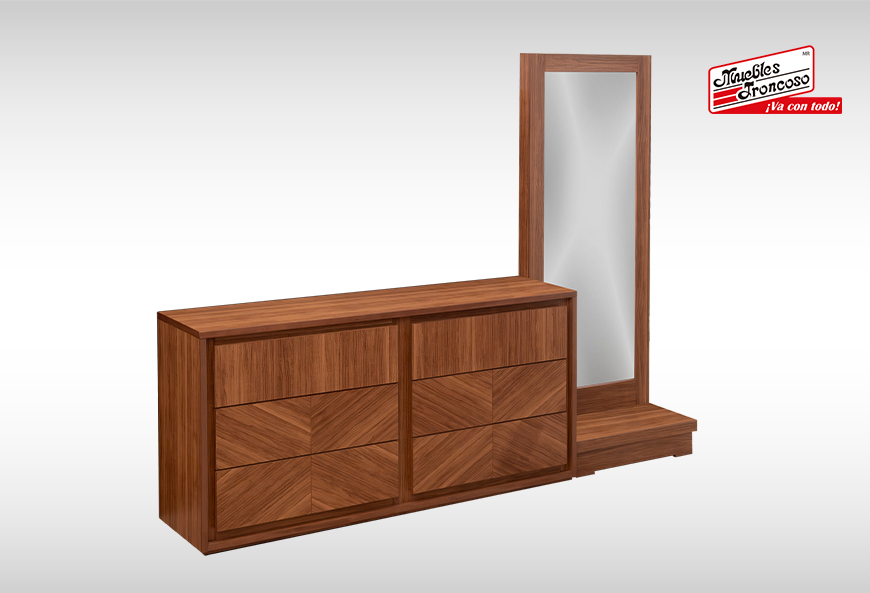 CÓMODA CON LUNA ANGERA WALNUT