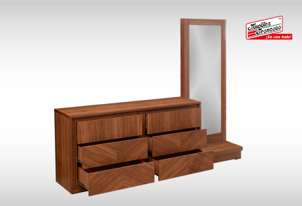 CÓMODA CON LUNA ANGERA WALNUT