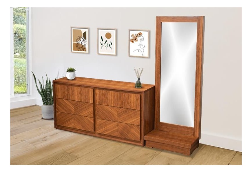 CÓMODA CON LUNA ANGERA WALNUT