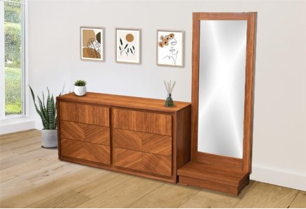 CÓMODA CON LUNA ANGERA WALNUT