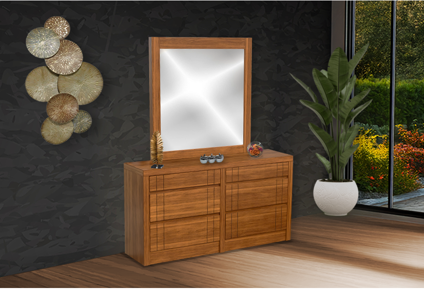 S03 CÓMODA CON LUNA  CLEMENZA WALNUT