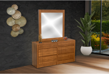 S03 CÓMODA CON LUNA  CLEMENZA WALNUT