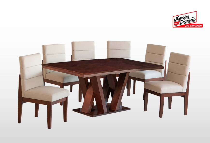 ANTECOMEDOR MCKENZIE CON 6 SILLAS MONTANA PONZ