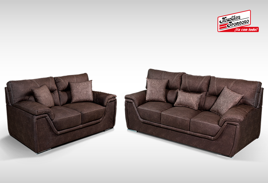 SALA MURANO LETTEO CHOCOLATE SOFÁ Y LOVE SEAT