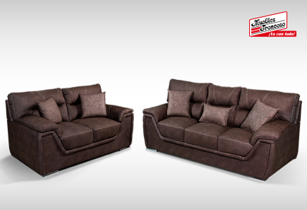 SALA MURANO LETTEO CHOCOLATE SOFÁ Y LOVE SEAT