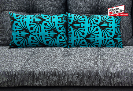 SALA DAISY ILLIE BLACK SOFÁ Y LOVE SEAT