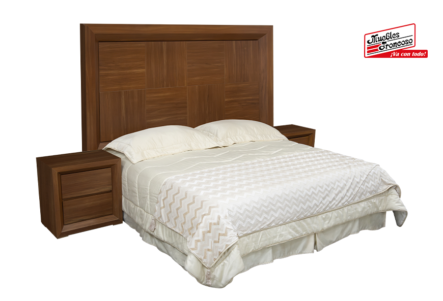 CABECERA, DOS BURÓS Y CÓMODA CON LUNA CALIPSO