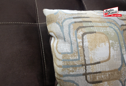 SALA LONDON ALANIA COCOA  SOFÁ Y LOVE SEAT CON TABURETE