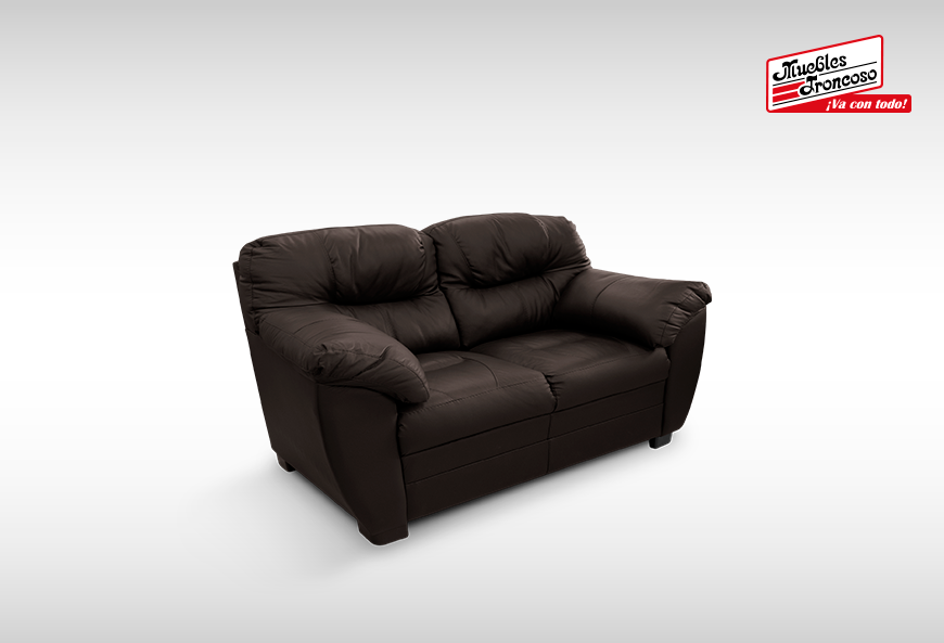 SALA TOXCANA PIEL CHOCOLATE SOFÁ Y LOVE SEAT