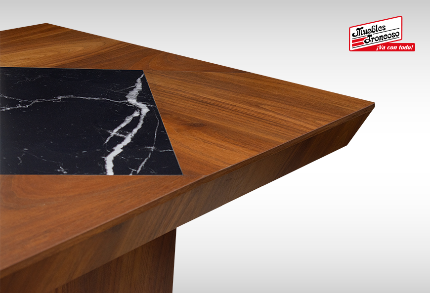 ANTECOMEDOR SALVATORE CON 4 SILLAS RUSSEL CHARCOAL