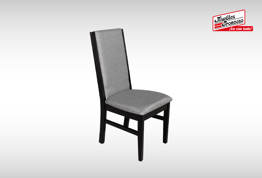 ANTECOMEDOR SILVER GRIS C/4 SILLAS Y BANCA ARGELIA MICHELLE MOUSE PTA/NEGRA