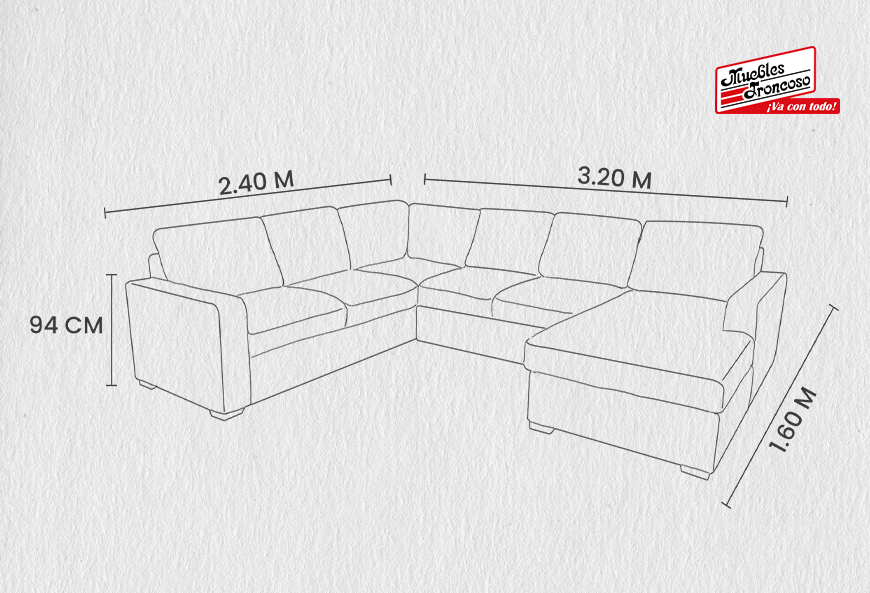 SALA ROXWELL GRIS MODULAR