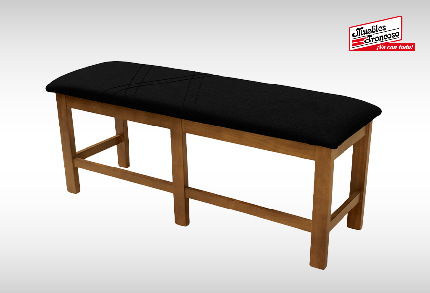 ANTECOMEDOR PARISH RECTANGULAR CON 4 SILLAS Y BANCA RUSSEL CHARCOAL