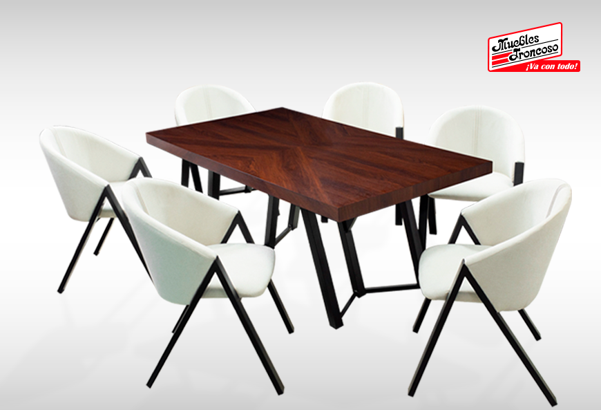 ANTECOMEDOR MALLORY CON 6 SILLAS MALLORY