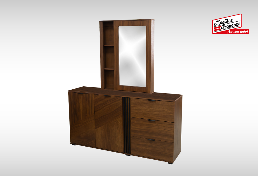 CABECERA, DOS BURÓS Y CÓMODA CON LUNA KALEY