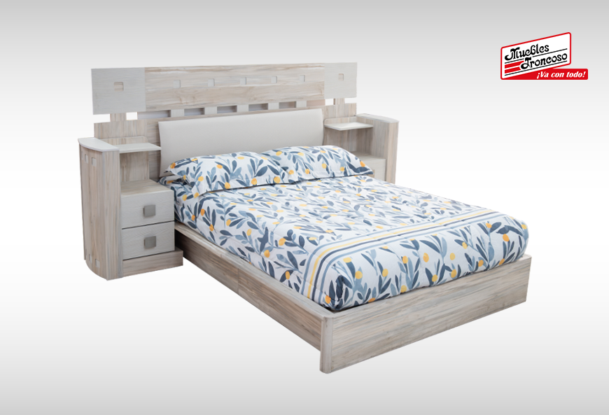 CABECERA, DOS BURÓS Y CÓMODA CON LUNA KENIA II AMBROSÍA