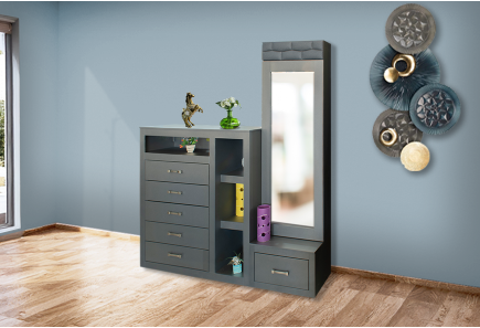 CÓMODA Y LUNA FRANCIA PLATINO