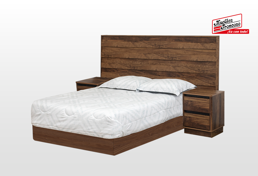 CABECERA, 2 BURÓS Y CÓMODA CON LUNA BRITANIA